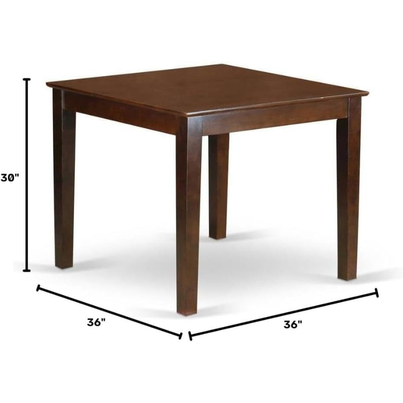 Square Dining Table for 4 Mahogany Finish