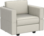 Velvet Modular Armchair Grey With Storage