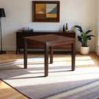 Square Dining Table for 4 Mahogany Finish