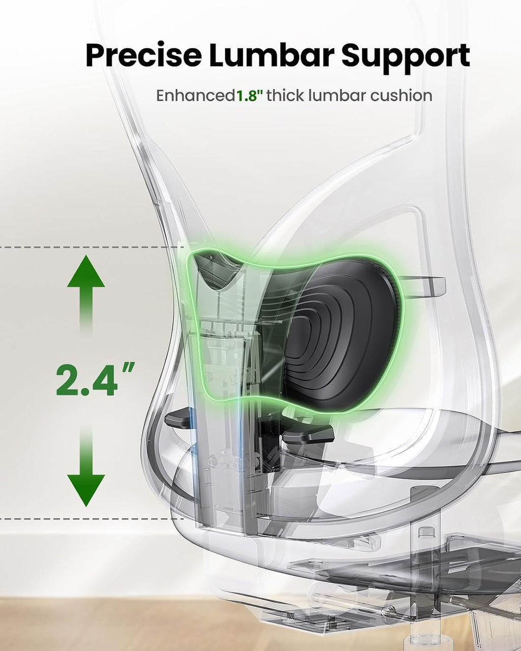 Office Chair 2D Headrest Lumbar Support