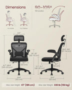 Mesh Office Chair Adjustable Lumbar Support