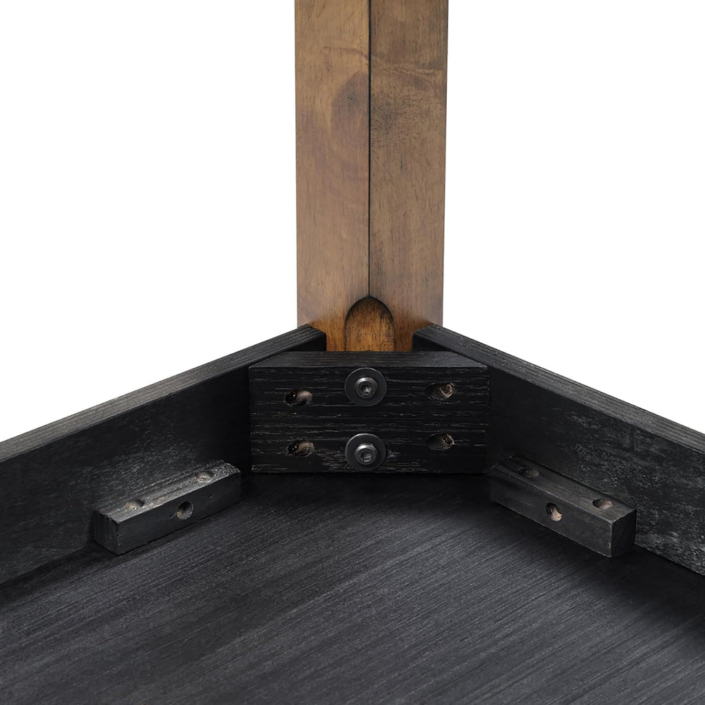 34.5" Square Oak Dining Table For 4 People
