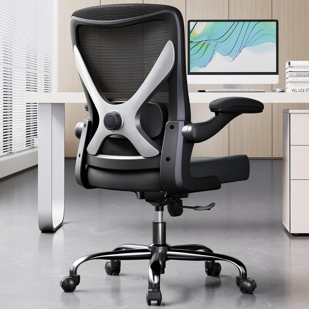 330LBS Mesh Ergonomic Office Chair 3D Lumbar Swivel