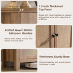 60" Rattan Storage Sideboard