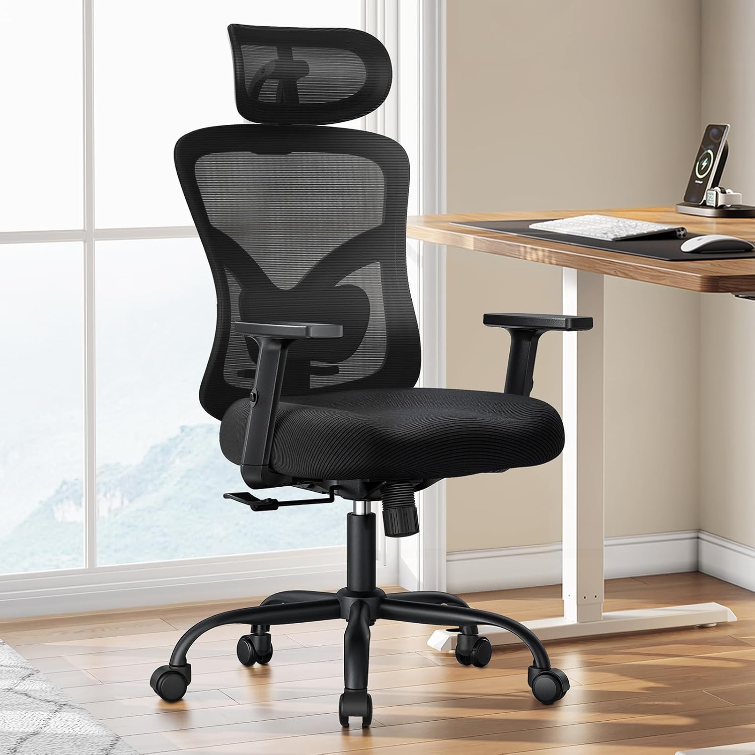 Office Chair 2D Headrest Lumbar Support