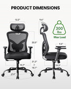 Office Chair 2D Headrest Lumbar Support