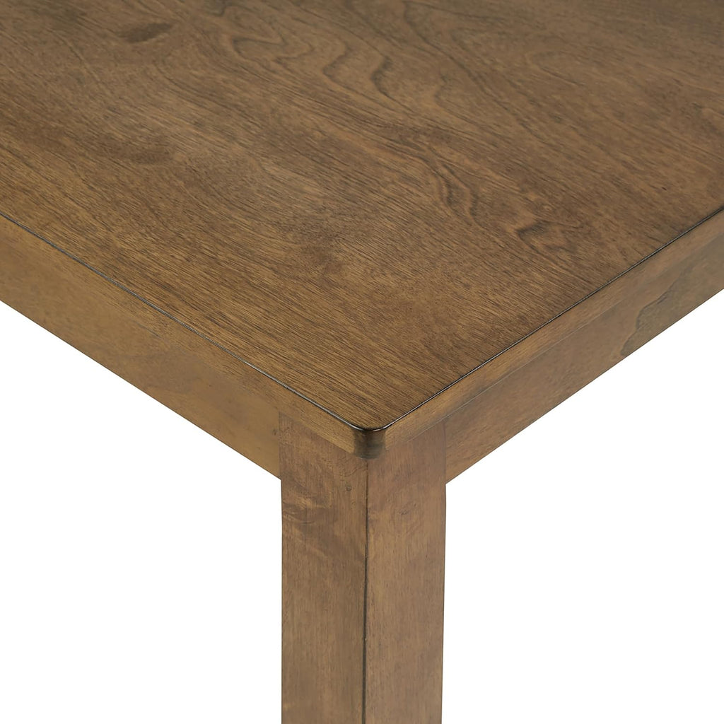 34.5" Square Oak Dining Table For 4 People
