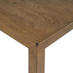 34.5" Square Oak Dining Table For 4 People