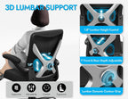 330LBS Mesh Ergonomic Office Chair 3D Lumbar Swivel