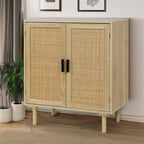 Natural Rattan Sideboard Storage Cabinet