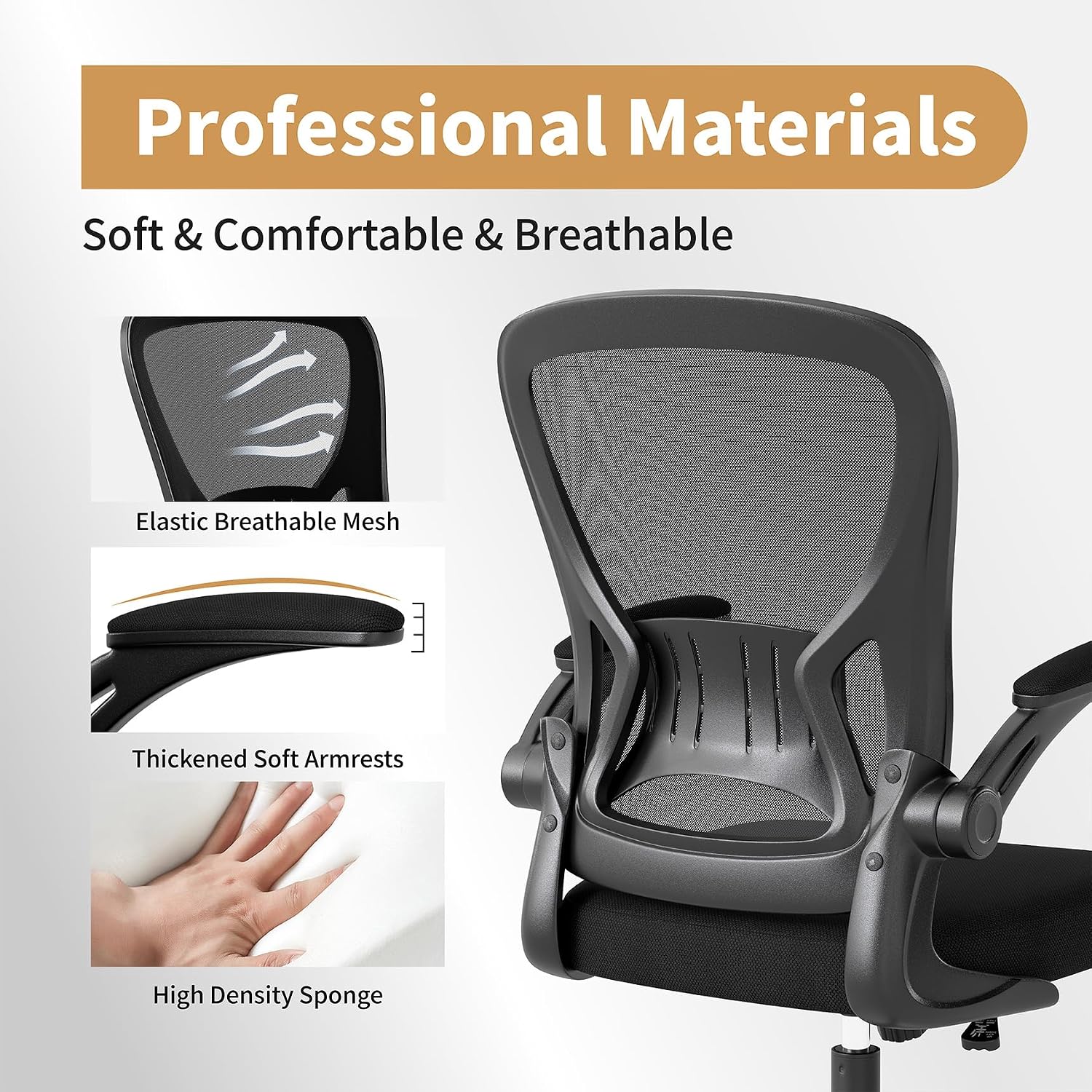 Adjustable Mesh Office Chair Black