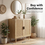 Natural Rattan Sideboard Storage Cabinet