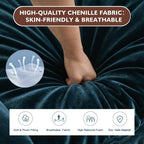 Chenille Cloud Accent Chair Blue With Pillow