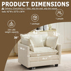 42" Cloud Modular Single Accent Chair