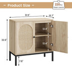 Natural Rattan Sideboard Cabinet