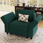 Velvet Modular Armchair Green With Storage