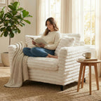 Oversized Corduroy Cloud Armchair With Pillows