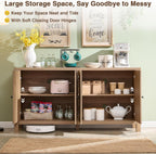 60" Rattan Storage Sideboard