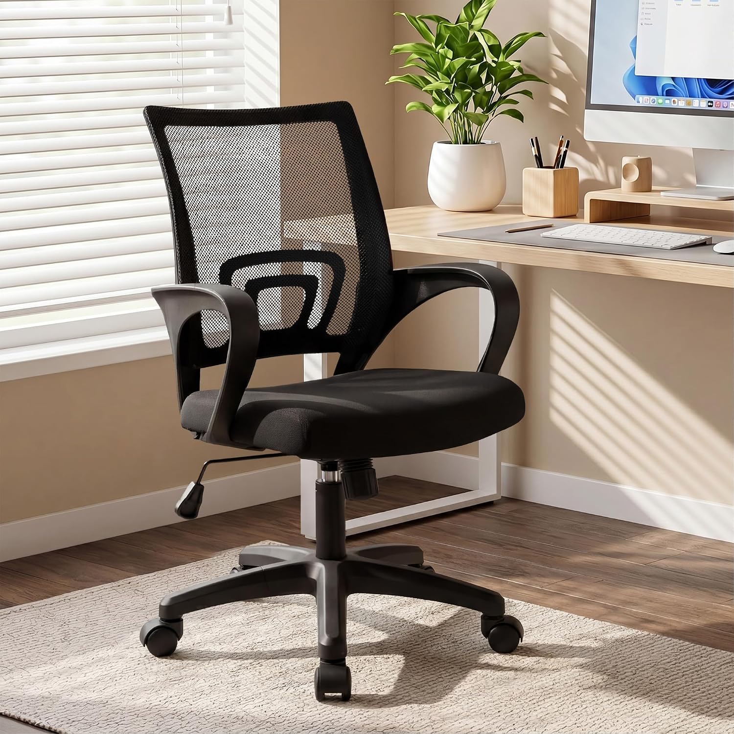 Mid-Back Mesh Office Chair Black