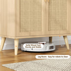 Rattan Cabinet 2 Doors Adjustable Shelf
