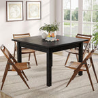 Square Dining Table Pure Black For 2-4 People