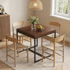 31.5" Square Solid Wood Dining Table For 2-4