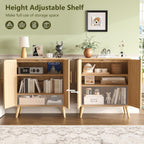 Rattan Cabinet 2 Doors Adjustable Shelf