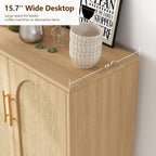 Rattan Cabinet 2 Doors Adjustable Shelf