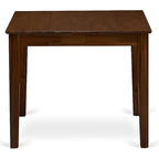 Square Dining Table Rubberwood Antique Walnut 36"