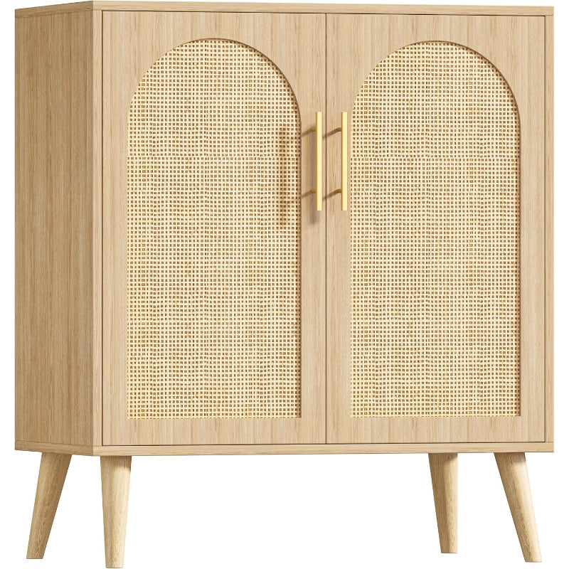 Rattan Cabinet 2 Doors Adjustable Shelf