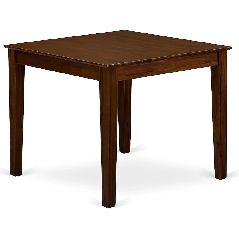 Square Dining Table Rubberwood Antique Walnut 36"